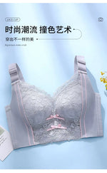 Womens Full Coverage Lace Push Up Bra Wireless Large Size Anti-sagging Underwear Female Lingerie 34 36 38 40 42 44 48 50 C D E