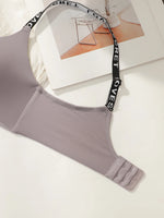 Grey Seamless Bra Women Wireless Underwireless Bralette Breathable Comfort Everyday Lingerie B2031