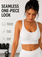 Women's Wireless Sports Bra Yoga Bra Simple Solid Color X-Back Design Wide Adjustable Straps Removable Pads Comfort