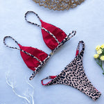DEKA Leopard Mini Micro Bikini Set Printed Halter Swimwear Women Brazilian Female Swimsuit Two-piece Bather Bathing Suit Swim