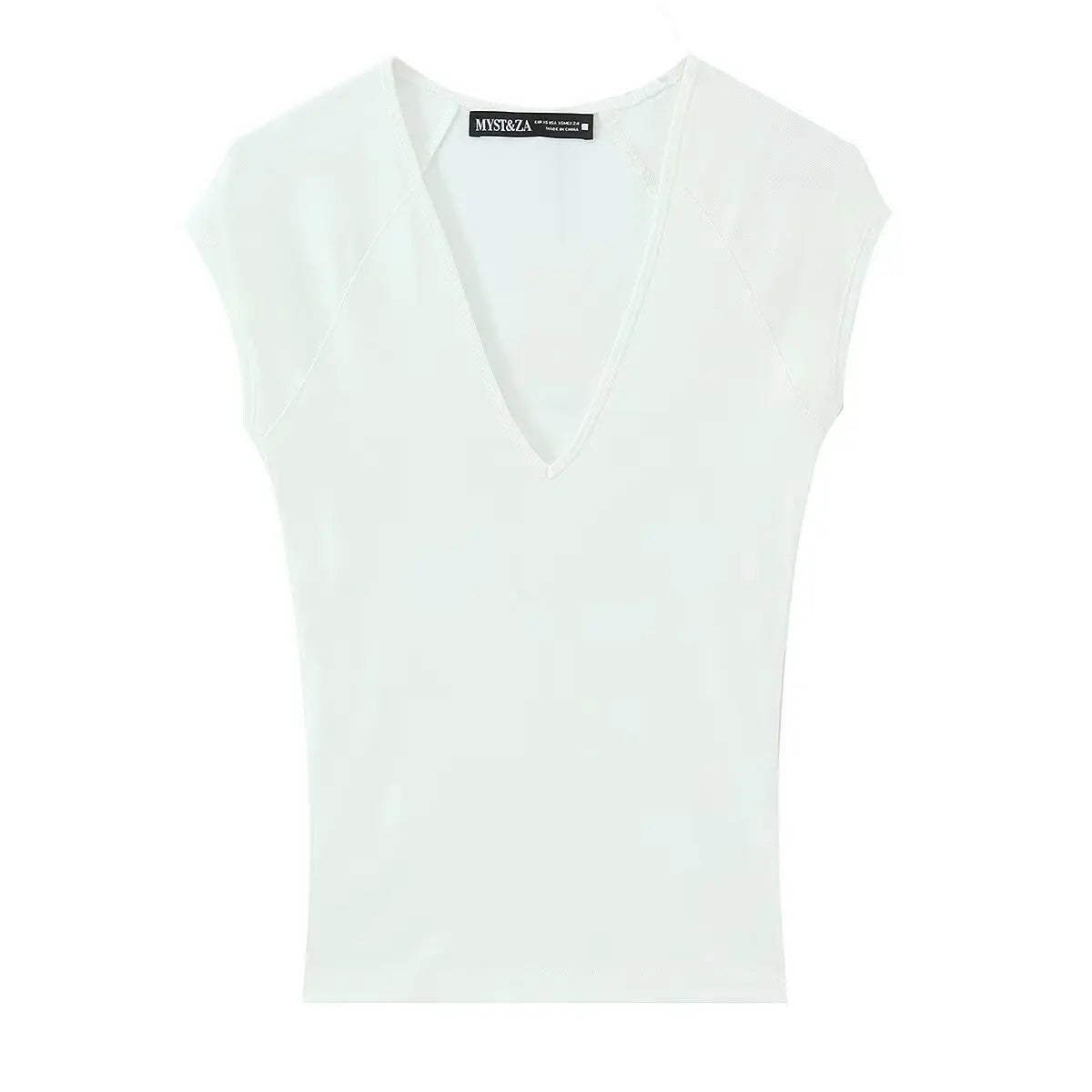 Women's Casual Slim Fit Sleeveless V-Neck T-Shirt ZXZ0