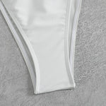 Solid Color Stretch Rope Butterfly Jewelry Bikini Sexy Split Triangle Bag Straps Swimsuit Women Maillot De Bain Femme 2 Pieces