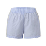 Women's Loose Shorts Elastic Waist Plaid Print Wide Leg Short Pants Summer Casual Daily Beach Athletic Wear
