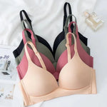 2Pcs/Set Underwear 3/4 Cup Push Up Bra Female S-XXL Seamless Bras For Women Non-wire Bra Sexy Lingerie