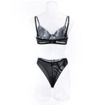 2Pcs Bra & Brief Set for Women Sexy White Ruffle Mesh Perspective Bow Patchwork Bra Bilizna Set Underwear Ultra Thin Intimate