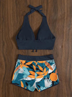 Sexy High Waist Bikini Shorts 2026 Women Swimsuit Two Piece Swimwear Female Bikinis Set Sports Bathing Suits Brazilian Biquini