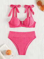 S - XL V Shaped Underwired High Waist Bikini Women Swimsuit Female Swimwear Two-pieces Bikini Set Bather Bathing Suit Swim Lady