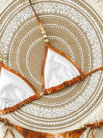 With Skirt Print Halter Micro Thong Bikini Female Swimsuit Women Swimwear Three-pieces Bikini Set Bathing Suit Swim Beachwear