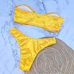 Sexy U Shaped Bandeau Bikinis Sets Mujer Strapless Swimwear Women Gold Swimsuit Bathing Suit Biquinis Brazilian Bikini Swim 2026