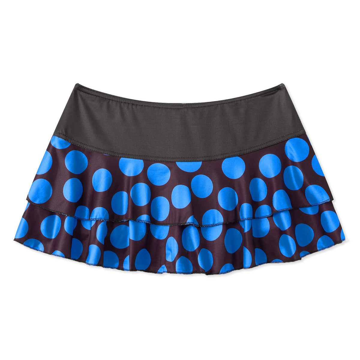 Fashion Summer Mini Skirt Women Dots Print Side Ties Low Waist A Line Skirts for Parties and Casual Wear