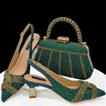 Doershow Lastest Italian Design Fashion Style Ladies Shoes with Matching Bag Set 2024 Nigerian Shoes and Bag Set HAS1-5