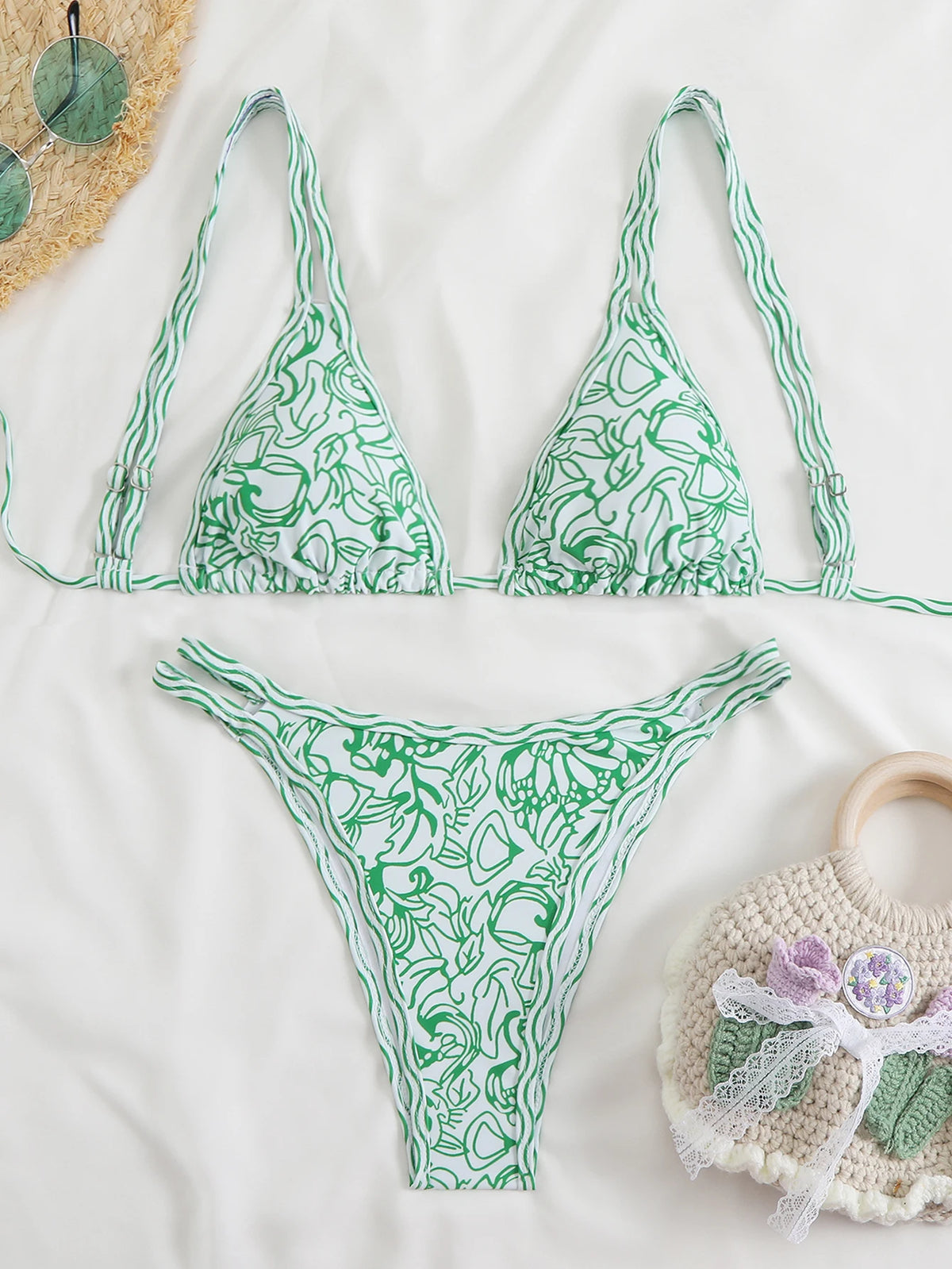 2026 Triangle Strappy Bikini Women Sexy Swimwear Female Brazilian Swimsuit Bathers Bathing Swimming Swim Suit Beachwear Summer