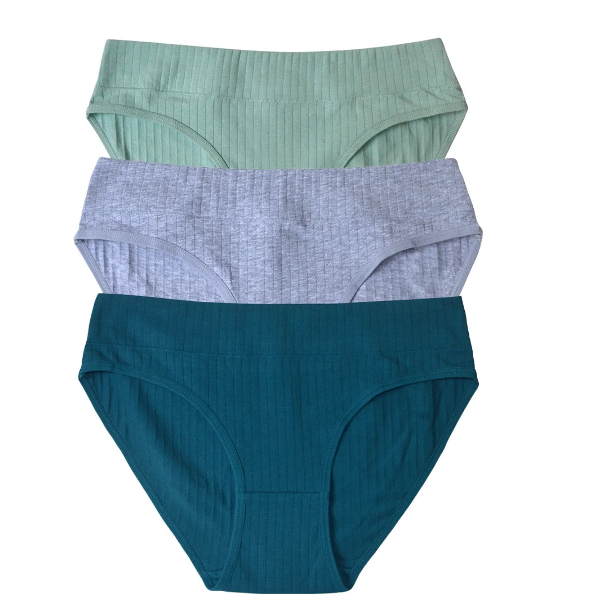 3Pcs/Set Cotton Panties Women Low Waist Briefs Solid Color Underwear Comfort Breathable Panty Sexy Lingerie M-XL Intimates