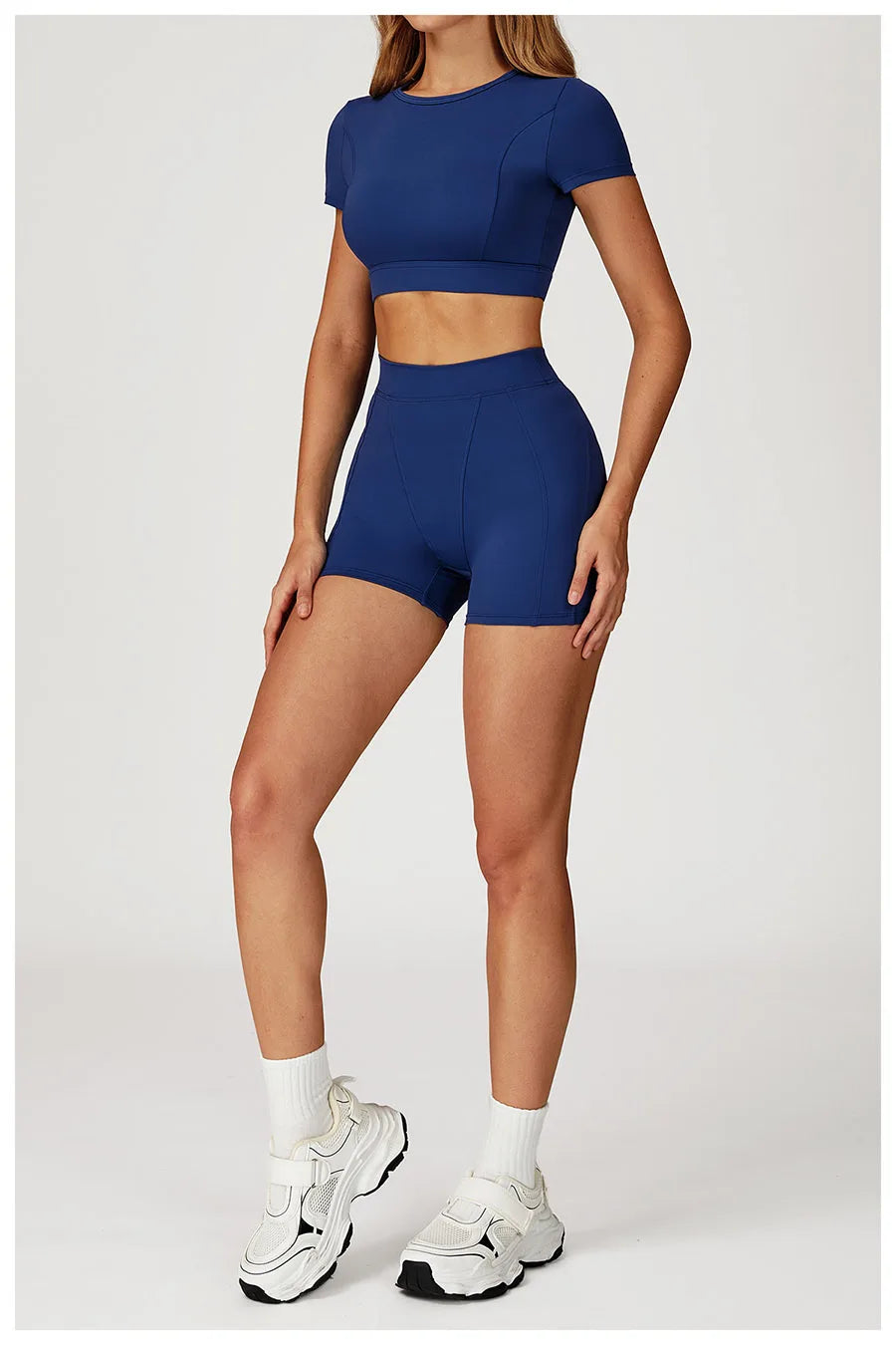 New Yoga Set 2Pcs Women No Logo Tank Tops High Waist Seamless Shorts Workout Outfit Fitness Gym Clothes Workout High quality