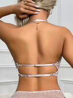Ultra thin sexy spacer bra hang neck underwear breathable U back backless bralette underwire push up invisible bra