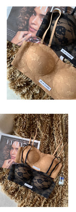 MOYISU Parisian Lace Bra Women Strapless Summer Push Up Small Bust Multiway Wear Bandeau Bralette UK Ship Fashion Top Bestseller