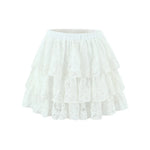 French-style Elegant Stand-up Collar Tie-waist Slim-fit Pleated Long-sleeve Shirt For Women With Waist Lace Cake Skirt QXS5