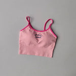 Women's sports bra, color blocked small sling , fixed cup fitness bra, running bra, acceleration, dry training, yoga.