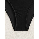 Sexy One Shoulder Black Bikini 2025 Woman Swimsuit Two Pieces Swimwear Female Thong Bikinis Set Bathing Suits Brazilian Biquini