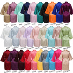 Wedding Party Team Bride Robe With Black Letters Kimono Satin Pajamas Bridesmaid Bathrobe SP2000