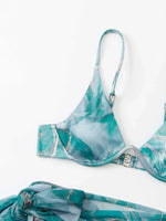 3 Pieces Print Push Up Bikini 2026 Women & Beach Skirt Strappy Swimsuit Sexy Swimwear Female Bathers Bathing Swimming Swim Suit