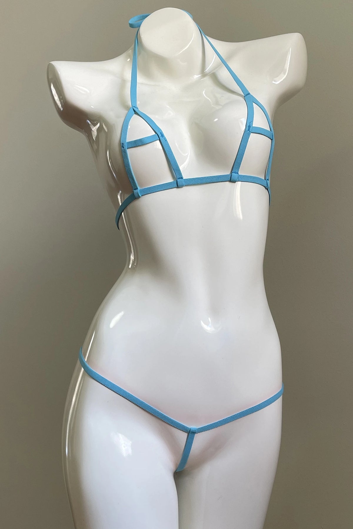 DEKA Women Exotic Mini Micro Bikini Two Piece Hollow Out Swimsuit Bathing Open Crotch Swimwear Lingerie Underwear Set Sunbath