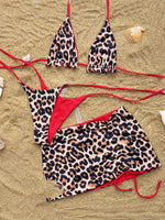 XS - L Doulbe Side Wearable Reversible Bikini Women Swimwear Female Swimsuit Three-pieces Bikini Set Ruffled Bathing Suit Swim