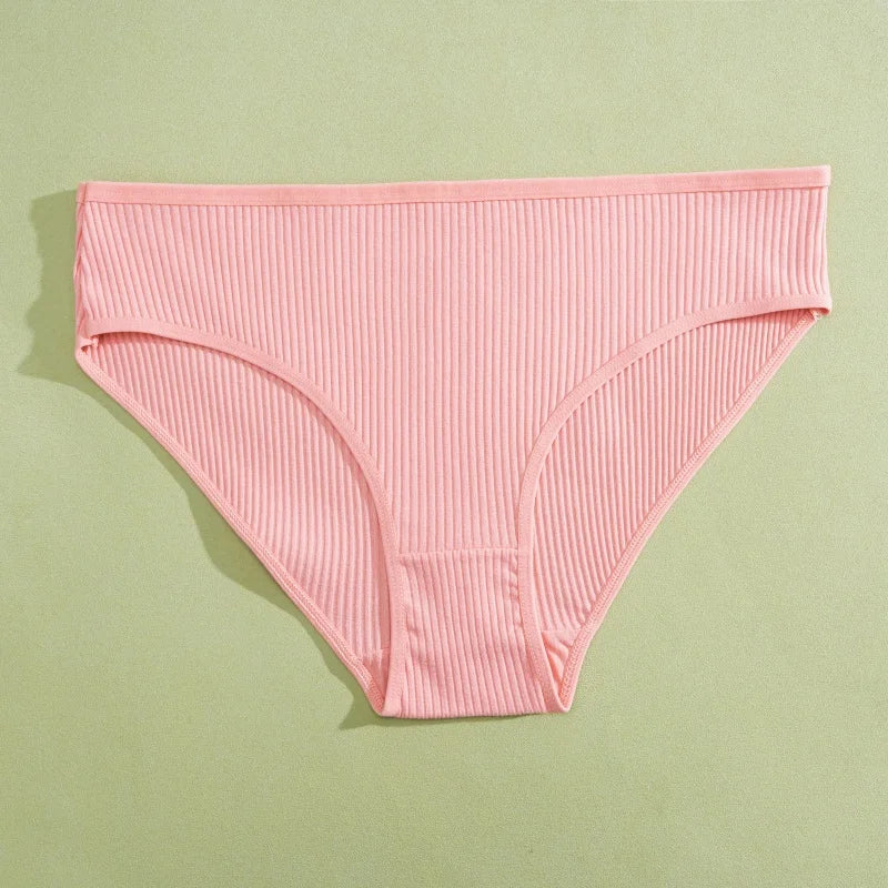 Women's Seamless Cotton Briefs Women Panties Solid Color Breathable Underwear Female Low Waist Soft Lingerie S-XXL