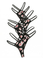 5 Pcs Sexy Women Seamless Thong Rose Print G-string Invisible Under Tight Clothing Panty Comfortable T-back C890