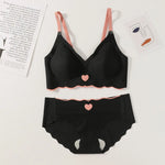 Women Push Up Bra And Panties Set Non-wire Bra Sexy Lingerie Set Low Waist Briefs Women's Comfy Underwear Set Female Intimates