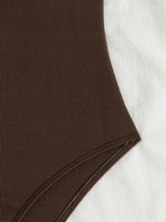 Sexy Women One Piece Swimsuit Female Swimwear 2025 Oval One Shoulder Monokini Swimming Suit Beachwear Bathing Suit Biquini Brown