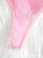 2pcs Women's Bra Set Sexy Lace Mesh Lingerie Set Ultra Thin Breathable Comfortable Lightweight Scallop Transparent Lingerie Set