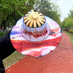Multi-functional Travel Wide Brim Fan Sun Hats Foldable Bamboo Fan Hat Summer Sunshade Anti-squat Caps Fashion