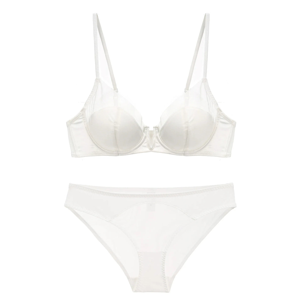 French Mesh SexyBrief Sets Smooth Underwear Push-up Thin Cup Bra Soft Underwire Bra Women's Intimates 2026