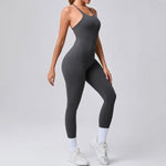 Women's Yoga Jumpsuits Sports Fitness Hip-lifting Cross Beauty Back Adjustable Straps One-piece Training Workout Gym Bodysuits