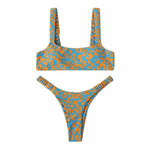 2 Pcs/Set Lady Swimwear Set Leopard Print Quick Dry Women Bathing Suit Slim Fit Wireless Summer Bikini Set For Beach