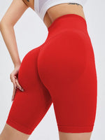 Seamless Three-Point Fitness Shorts Women High Waist Peach Buttock Lifting Sports Yoga Shorts