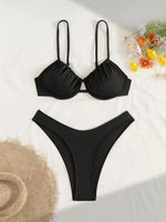 ZTVitality Sexy Solid Underwire Bikinis 2025 New Arrival Two- Piece Push Up Swimsuit Women's Swimwear Summer Beachwear Biquini