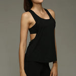 STOUREG Women's Workout Vest Sleeveless Quick Dry Fitness Top Gym Running Sports Shirt Athletic Breathable Slim Fit T-Shirt Acti