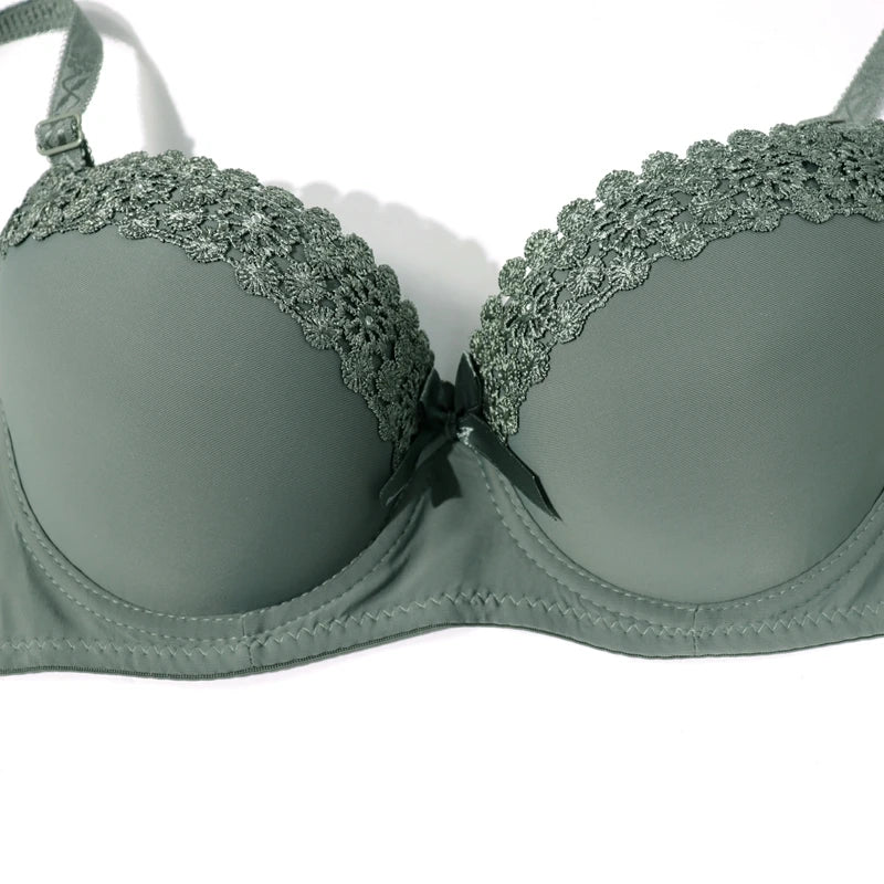 Beauwear Thick Mold Cup Shaped Padded Bra Double Push Up Underwear Full Support Sexy Teens Girls Bra Top Plus 36-42 B Cup