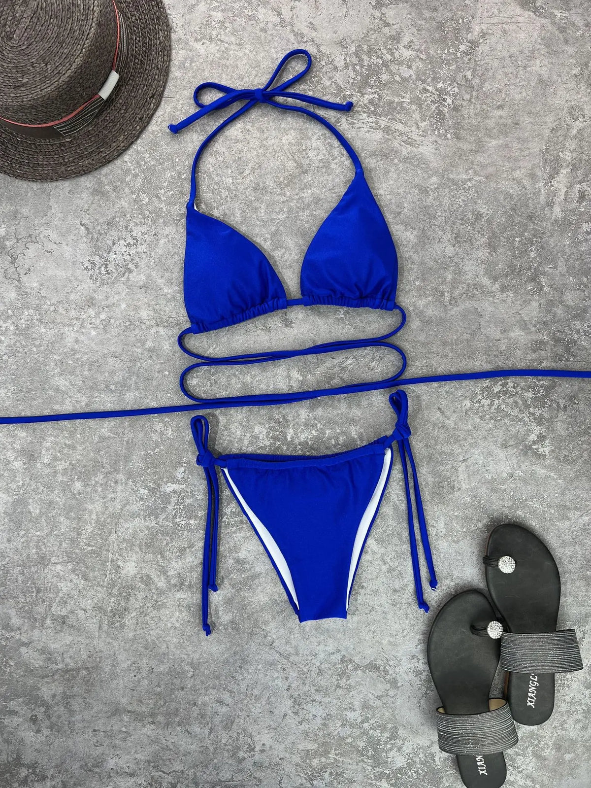 DEKA Brazilian Mini Micro Bikini Set Mujer Women Bandage Swimsuit Cross String Thong Swimwear Summer Beachwear Swim Suit