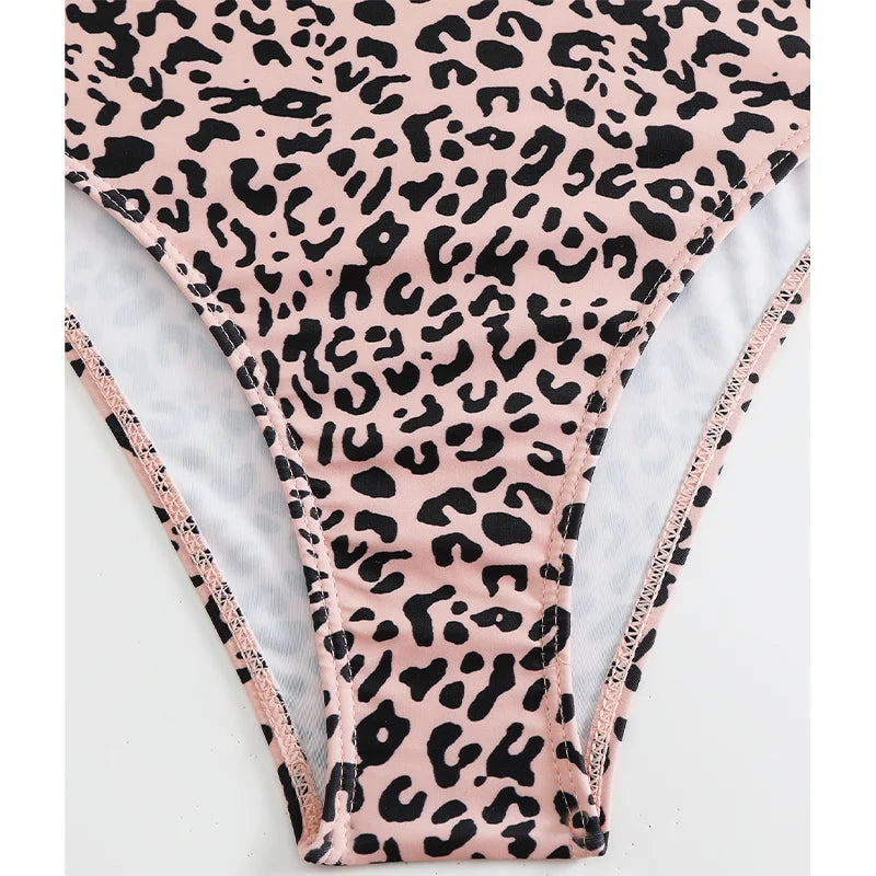 Zebra Print One Piece Swimsuit Woman High Neck Bodysuit Zipper Swimwear Beach Wear Leopard 2024 Bathing Suits Holiday Summer