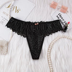 Hollow Out Lace Sexy Girls G String Panties Women Briefs Transparent Thong Thin Underwear Female Low Waist Lingerie Size S-XL