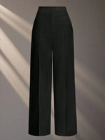 Women's Elegant High Waist Straight Pants Casual Street Style Long Trousers Office Business Fashion Wide Leg Pants Summer Wear