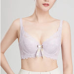 Minimizer Full Coverage Bra Plus Size70-95 B-F Sheer Lace Underwire Underwear Side Support Slimming Demi Cup Lingerie for Women