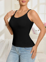 Summer Vest Women's Tank Top Padded Camisole Sleeveless Top Comfortable Adjustable Thin Straps Ladies's Underwear