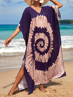 2026 New Colorful Kaftan Tunic Beach Dress Beach Wear Beachwear Beach Cover Up Cover-upsLoose Maxi Dress Female Women V4428