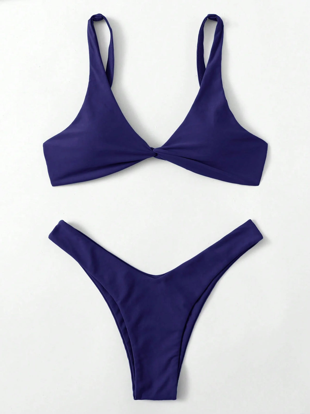 ZTVitality Solid Tie Sexy Bikini 2021 Hot Sale Padded Bra High Leg Bandage Push Up Bikini Set Brazilian Swimsuit Women Swimwear