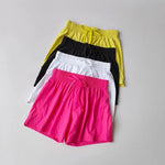 Women's Loose Fitting Anti-Glare Yoga Shorts Two-Piece Set Speed Drying Fitness Pilates Running Training Short