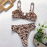 Sexy Snake Printed Female Swimsuit High Waist Bikini Women Swimwear Two-pieces Bikini Set Hollow Out Bathing Suit Swim Wear Lady